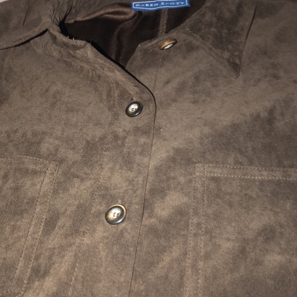 Karen Scott velvety button down BNWOT C - Picture 4 of 6